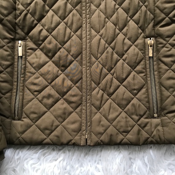 ' J CREW BROWN QUILTED JACKET COAT - Picture 4 of 12